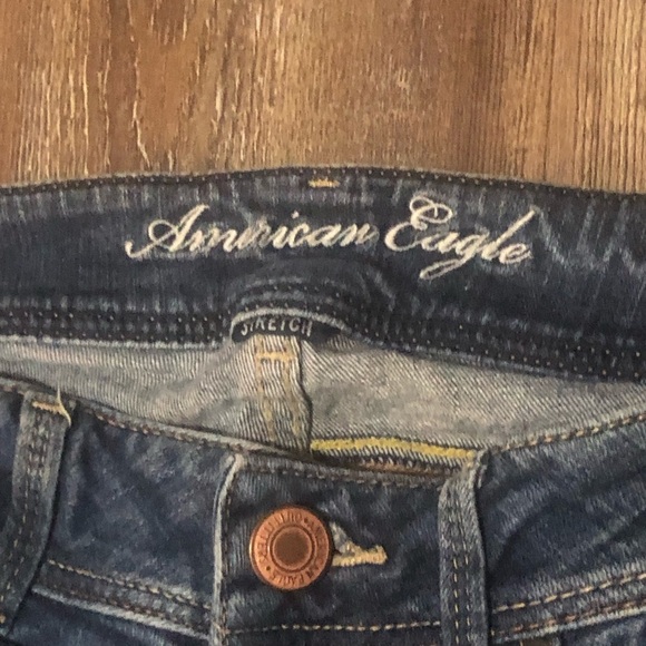 American Eagle Jeans Women's 2 Short Slim Boot Low Rise Western Bootcut Denim - Picture 2 of 4